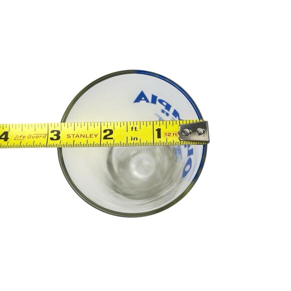 Pilsner Glasses Lot 2 Olympia Clear Beer Blue Letters Good Luck Tumwater 8.25 In - Picture 9 of 9